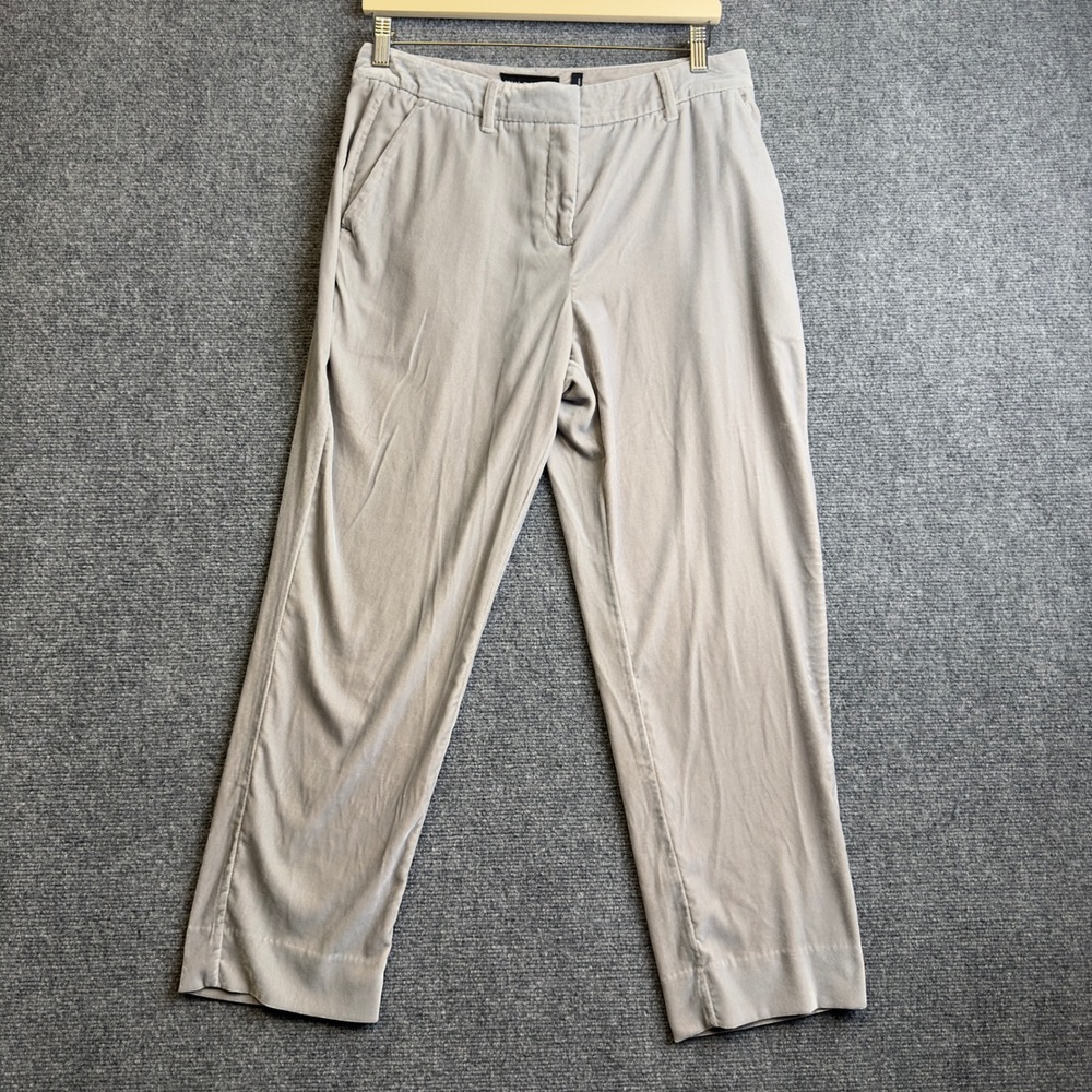 Wildfang The Empower Velvet Slim Crop Pants Womens 8 Grey Trousers WP4301